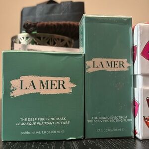 La Mer set > Deep Purifying Mask + Broad Spectrum SPF 50 UV Protecting Fluid